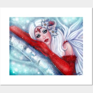 Christmas wisher angel by Renee Lavoie Posters and Art